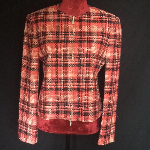 Rena Rowan Plaid Tweed Jacket - Picture 3 of 16